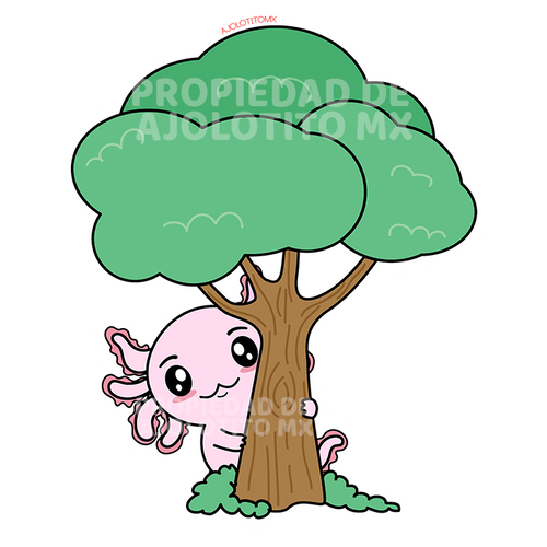 Sticker Axoloteria El Árbol Ajolote