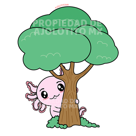 Sticker Axoloteria El Árbol Ajolote