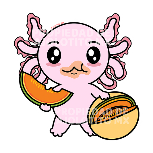 Sticker Axoloteria El Melón Ajolote