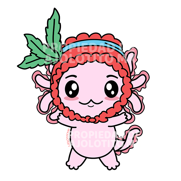 Sticker Axoloteria El Gorrito Ajolote