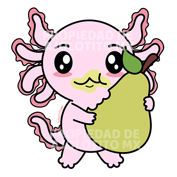 Sticker Axoloteria La Pera Ajolote