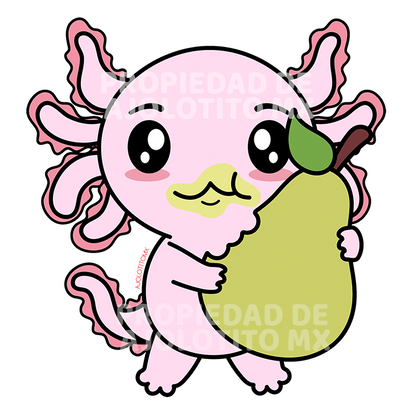 Sticker Axoloteria La Pera Ajolote