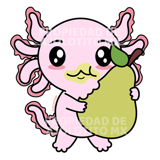 Sticker Axoloteria La Pera Ajolote