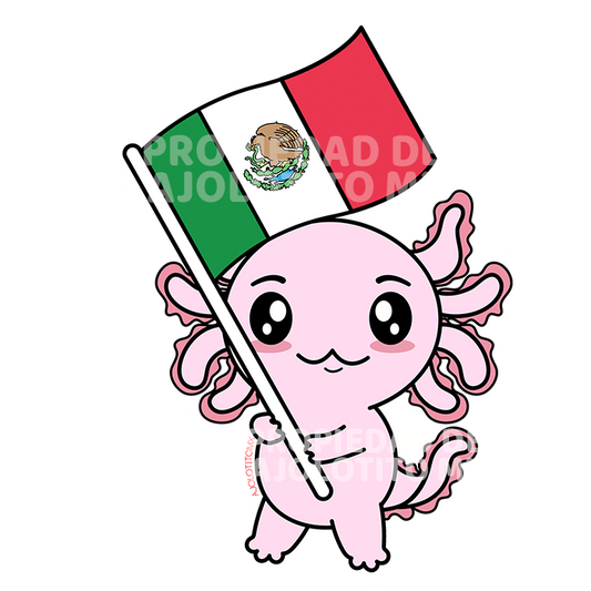 Sticker Axoloteria La Bandera Ajolote
