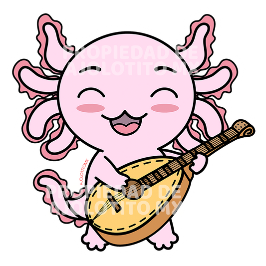 Sticker Axoloteria El Bandolón Ajolote