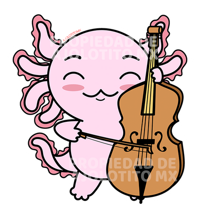 Sticker Axoloteria El Violoncello Ajolote