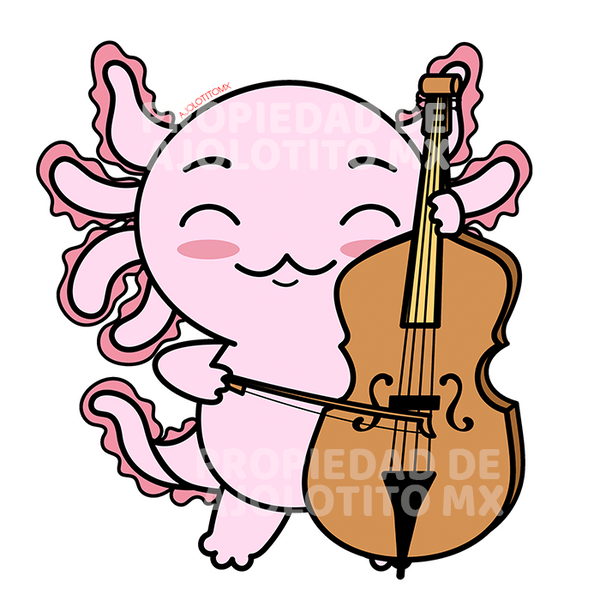 Sticker Axoloteria El Violoncello Ajolote