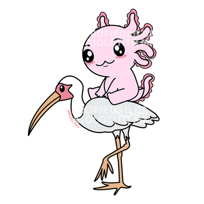 Sticker Axoloteria La Garza Ajolote