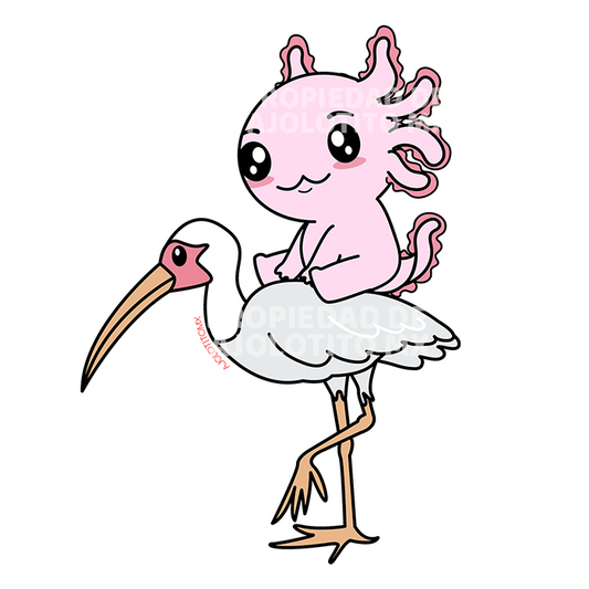 Sticker Axoloteria La Garza Ajolote