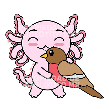 Sticker Axoloteria El Pájaro Ajolote