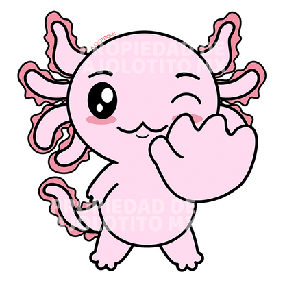 Sticker Axoloteria La Mano Ajolote