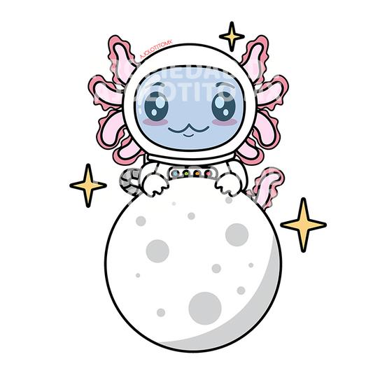 Sticker Axoloteria La Luna Ajolote