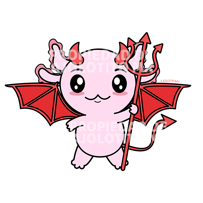 Sticker Axoloteria El Diablito Ajolote