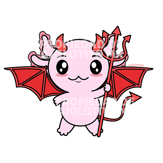 Sticker Axoloteria El Diablito Ajolote