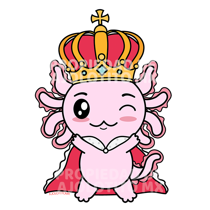 Sticker Axoloteria La Corona Ajolote