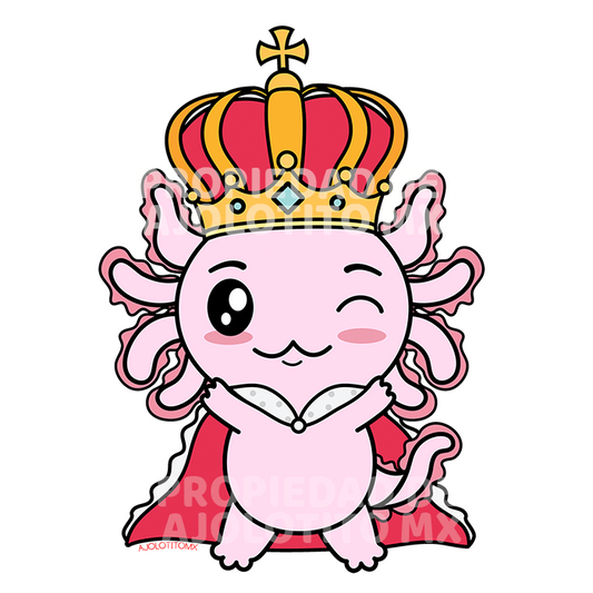 Sticker Axoloteria La Corona Ajolote