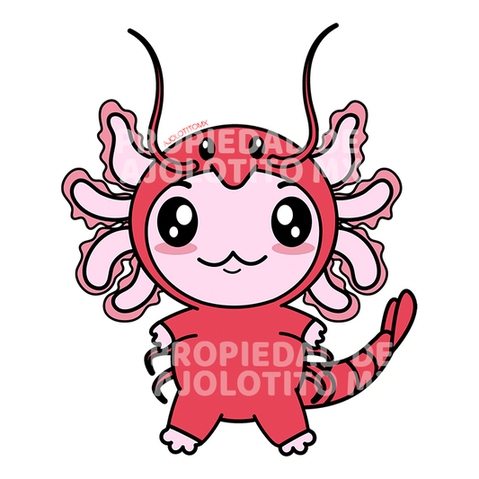 Sticker Axoloteria El Camarón Ajolote