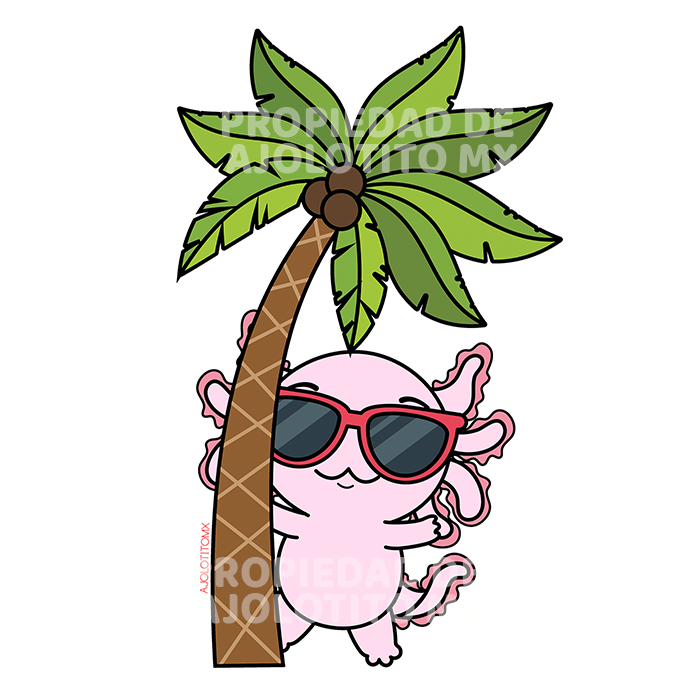 Sticker Axoloteria La Palma Ajolote