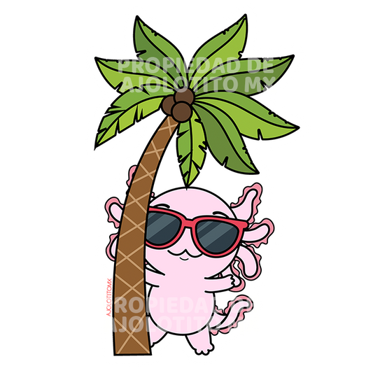 Sticker Axoloteria La Palma Ajolote