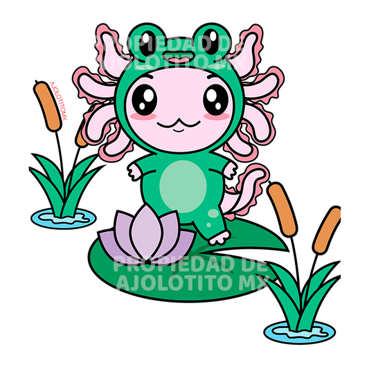 Sticker Axoloteria La Rana Ajolote