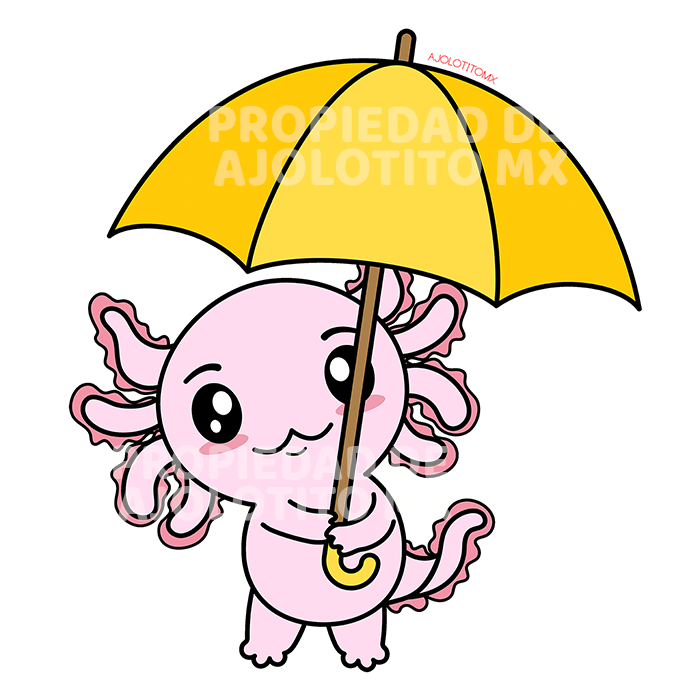 Sticker Axoloteria El Paraguas Ajolote