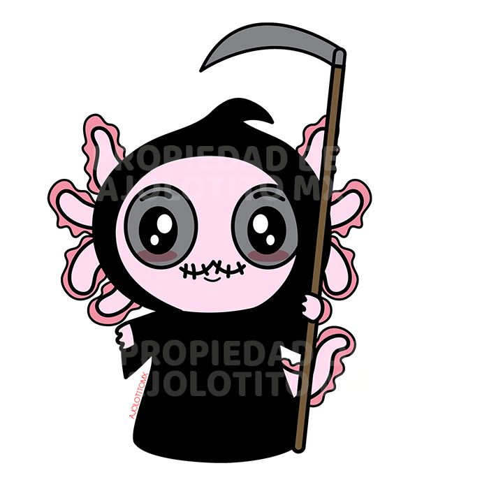 Sticker Axoloteria La Muerte Ajolote