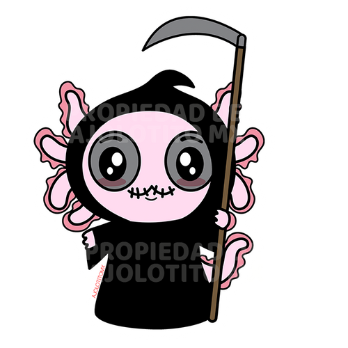 Sticker Axoloteria La Muerte Ajolote