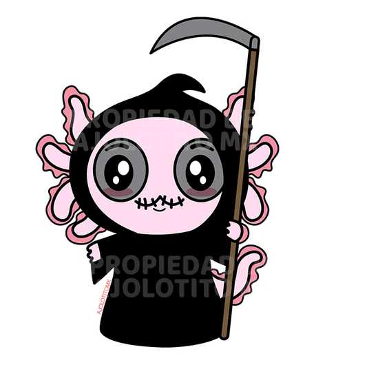 Sticker Axoloteria La Muerte Ajolote