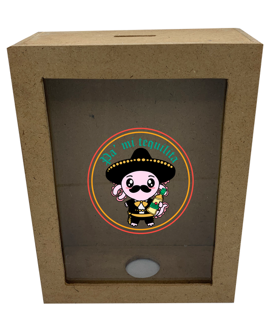 Alcancía Axoloteria El Mariachi Pa' Mi Tequila Ajolote
