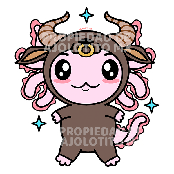 Sticker Axolotzin Tauro Ajolote