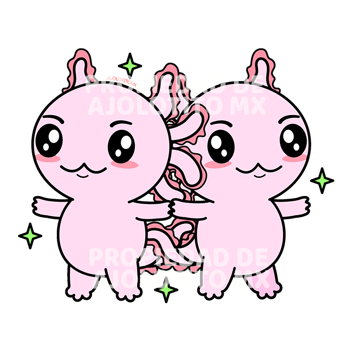 Sticker Axolotzin Geminis Ajolote