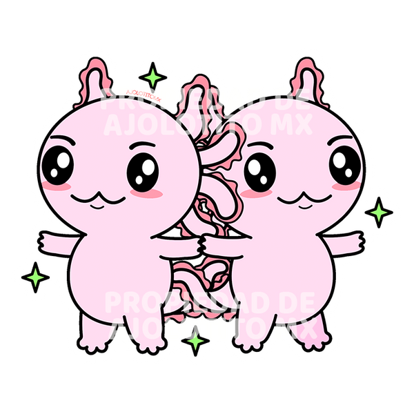 Sticker Axolotzin Geminis Ajolote