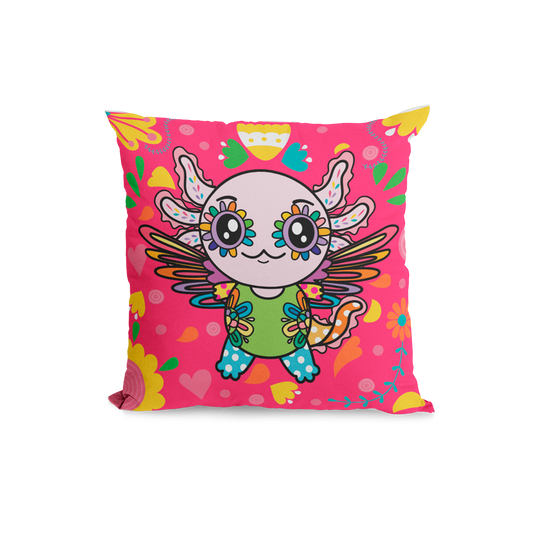 Funda Cojin Decorativo Alebrije Axolotzin