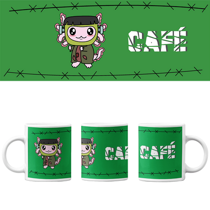 Taza Vers 2 Axolotzin Monstruo De Frankenstein Ajolote