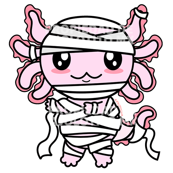 Sticker Axolotzin Momia Ajolote