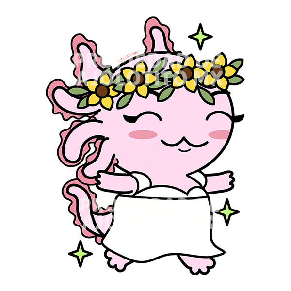 Sticker Axolotzin Virgo Ajolote