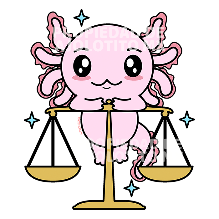 Sticker Axolotzin Libra Ajolote