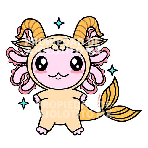 Sticker Axolotzin Capricornio Ajolote