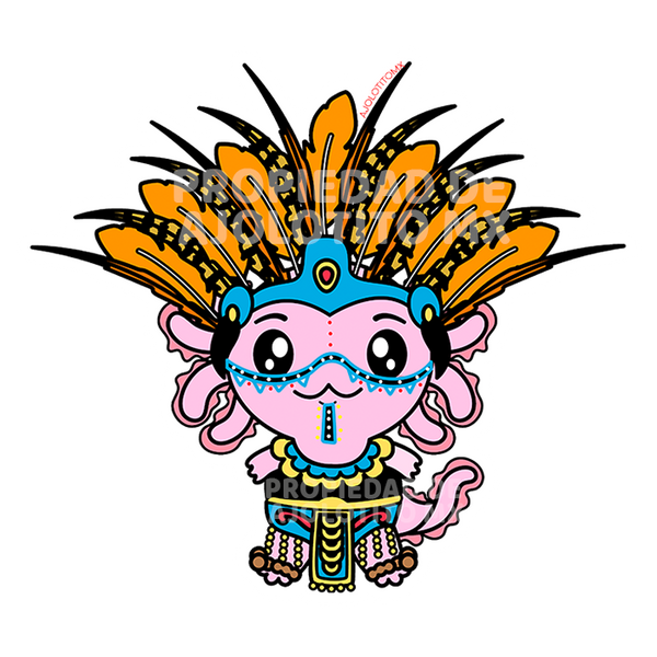 Sticker Axolotzin Danzante Ajolote