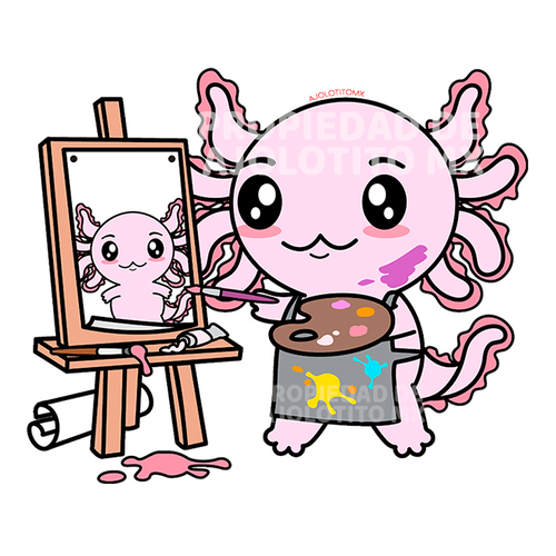 Sticker Axolotzin Autorretrato Ajolote