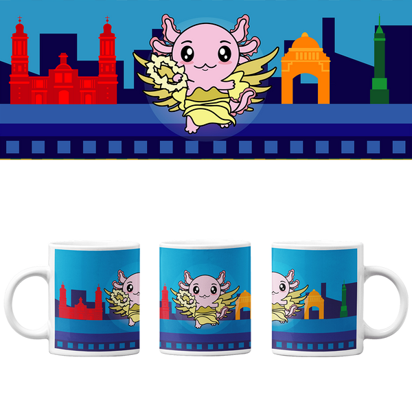 Taza Vers 2 Axolotzin Victoria Alada Ajolote