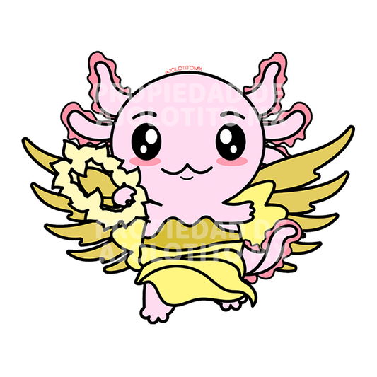 Sticker Axolotzin Victoria Alada Ajolote
