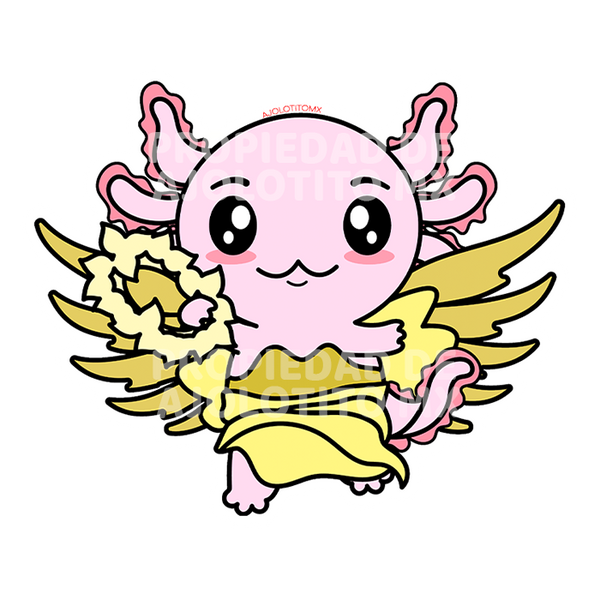 Sticker Axolotzin Victoria Alada Ajolote