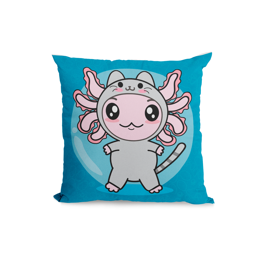 Funda Cojin Decorativo Gato Axolotzin