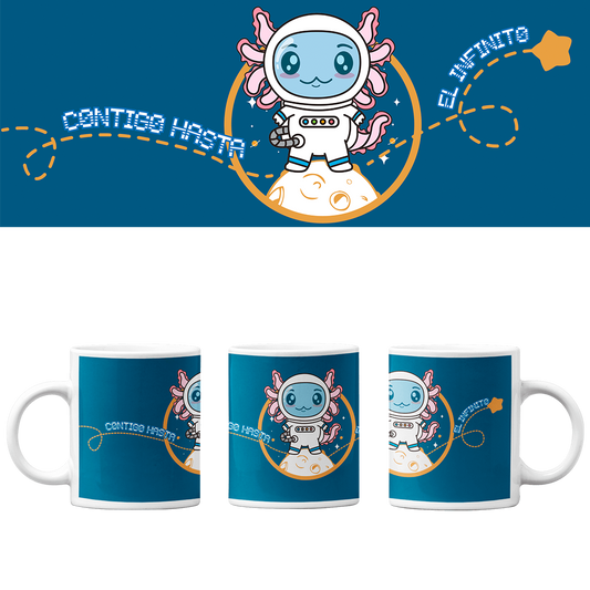 Taza Vers 2 Axolotzin Astronauta Ajolote