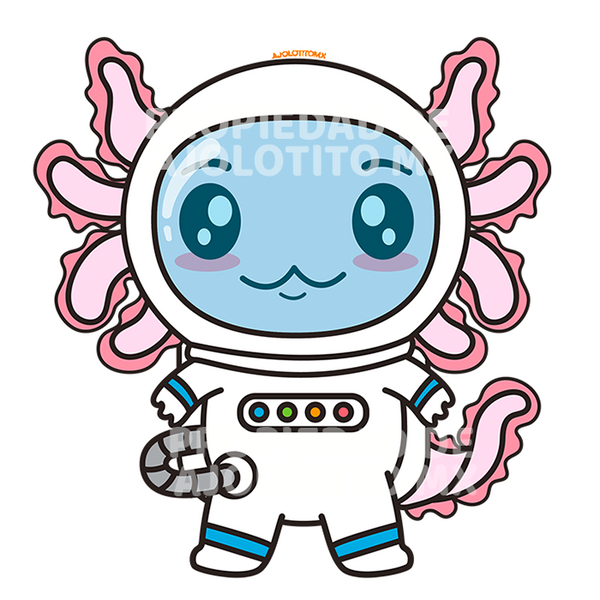 Sticker Axolotzin Astronauta Ajolote