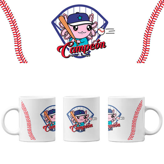 Taza Vers 2 Axolotzin Beisbolista Ajolote