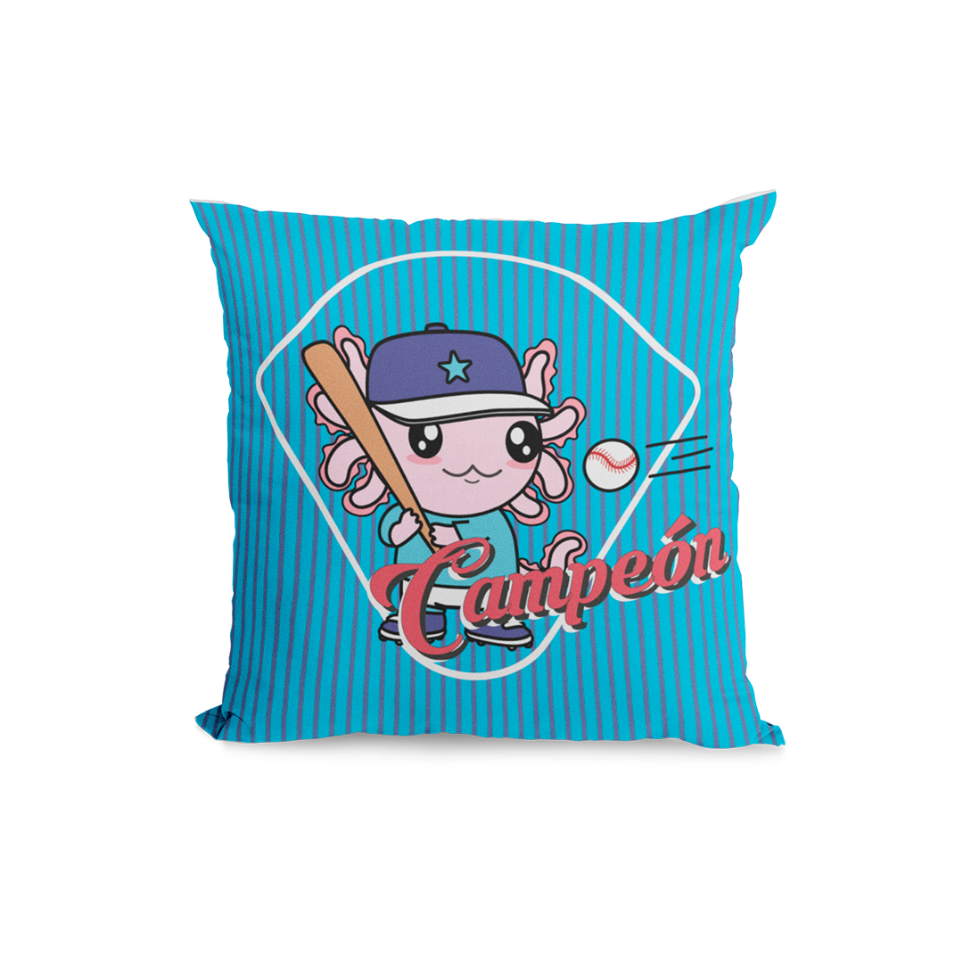 Funda Cojin Decorativo Beisbolita Axolotzin