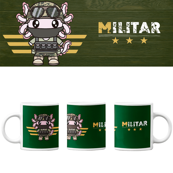 Taza Vers 2 Axolotzin Militar Ajolote