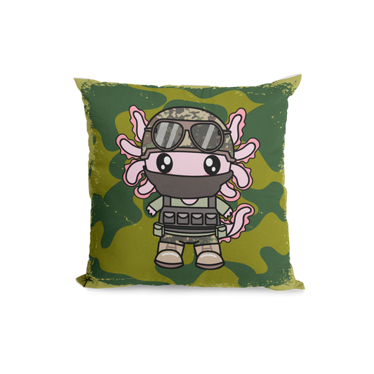 Funda Cojin Decorativo Militar Axolotzin